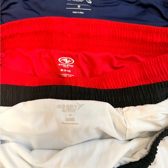 3-Piece Running Shorts BUNDLE Women’s Sz M, Red, Blue Black/White - Picture 2 of 7